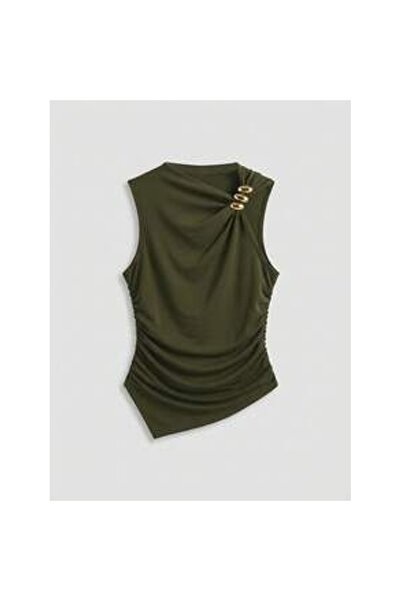 OEM Topuri elegante de vară pentru femei, verde măsliniu
