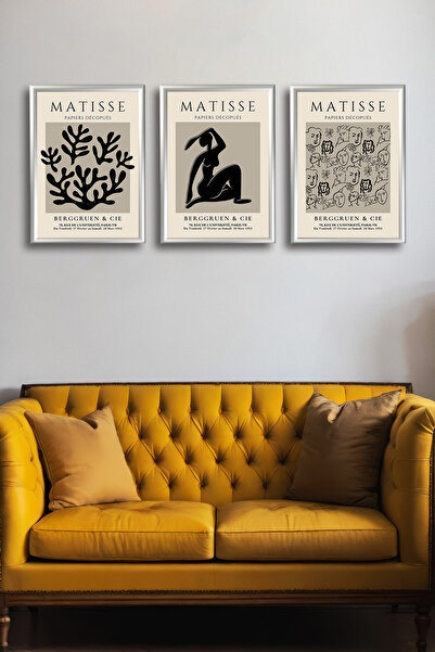 Tilki Dünyası Set de 3 postere cu ramă din aluminiu Henri Matisse - Set de ra...