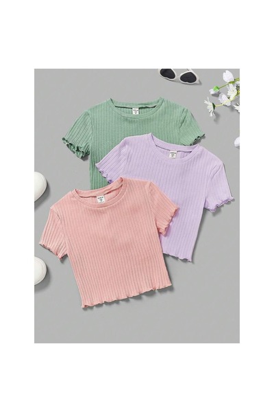 OEM Tricou 3 bucăți, pentru fete preadolescente, 10 ani, casual, confortabil,...