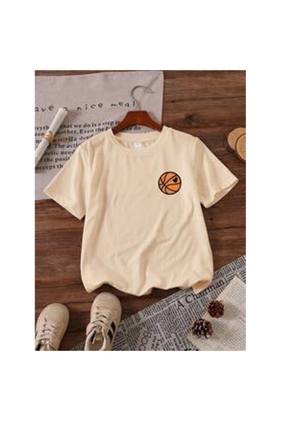 OEM Tricou casual simplu maro pentru băieți, 6 ani