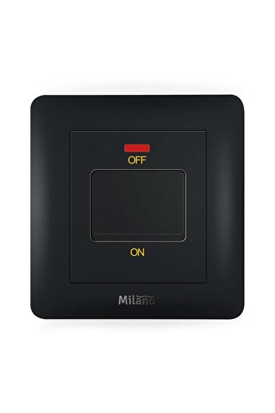 Milano 20A Double Pole Switch Matte Black, Wiring Accessory For Residential A...