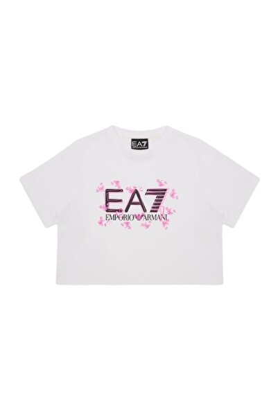 EA7 Tricou pentru Fete, girl t-shirt eagle, 7G000151-AF10373-U0002, 164 CM, Alb