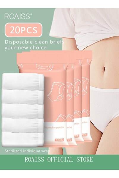 ROAISS 20 Pack Set Women's Disposable Briefs Pregnant Confinement Postpartum ...