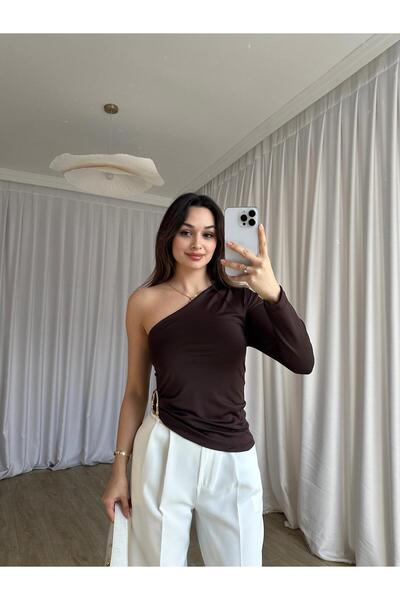 Mooi Butik ELSA Bluz 8436 - Acı Kahve