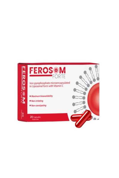 Ferosom Forte مكمل فيروسوم حديد 20 كبسولة