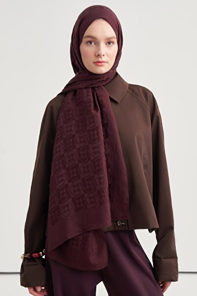 carell Noire Pattern Liora Cotton Shawl Plum