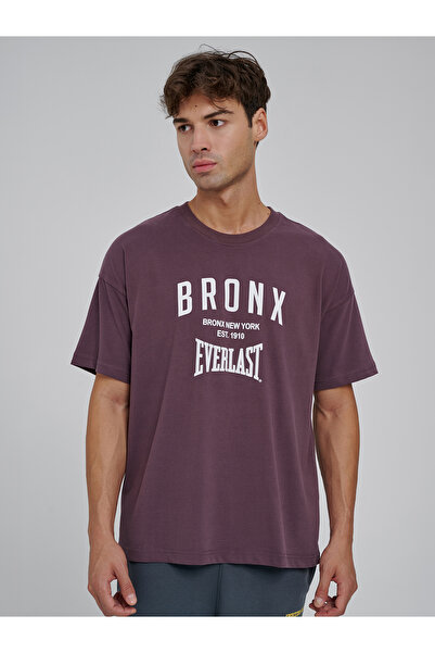 EVERLAST Ανδρικό μπλουζάκι Bronx NYC 2.0 Oversize Μωβ