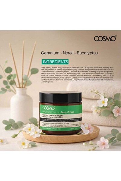 Cosmo Body Cream Geranium Concord 330ml| Deep Hydration & Nourishment | Softens, Smoothens