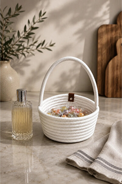 MaVaux Candya Handmade Rope Multi-Purpose Guest Candy Basket, Gift Basket, We...