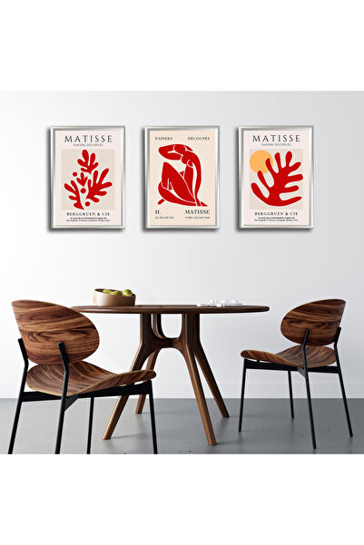 Tilki Dünyası Set de 3 postere cu ramă din aluminiu Henri Matisse - Set de ra...