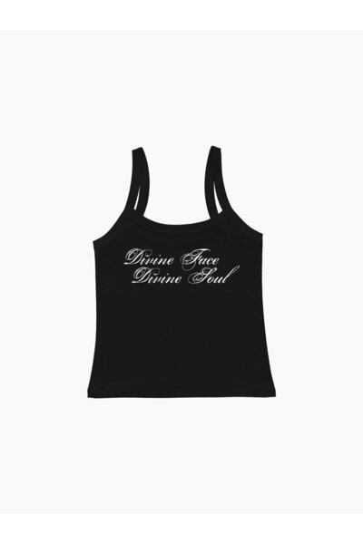 lethestudios Divine Duality Baskılı Askılı Bluz