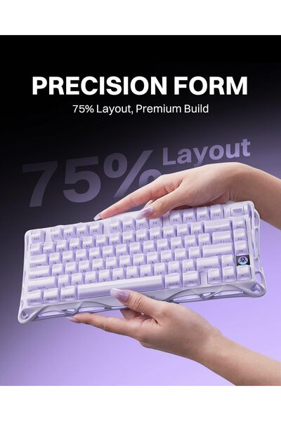 Gravastar Mercury K1 75% Mechanical Gaming Keyboard, RGB, Wireless Connectivi...