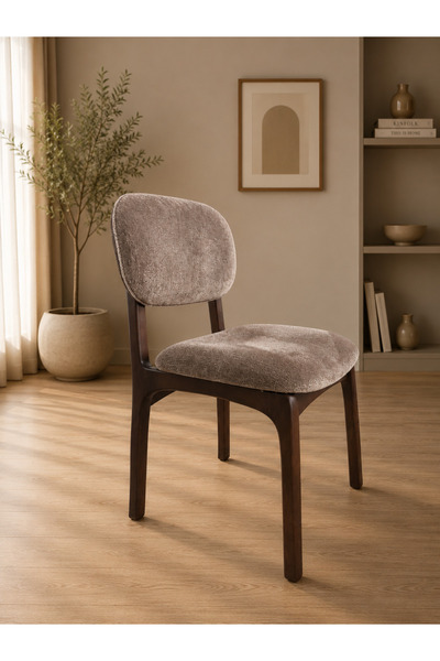 ARDELYA Modern Ahşap Sandalye – Döşemeli Sırt ve Oturum