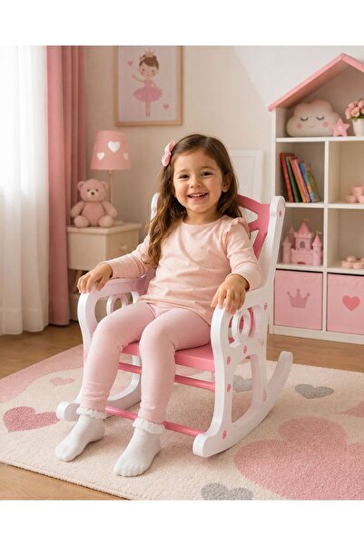 Arlina Home Kids Eğlenceli Sallanan Çocuk Sandalyesi 0-3 Yaş Pembe