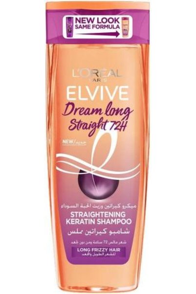 L'Oreal Paris شامبو دريم لونج ستریت بالكيراتين للشعر الطويل والمجعد 400 مل