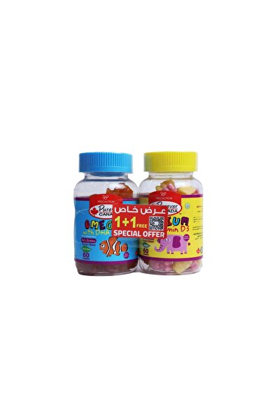 purever canada أوميغا 3 + كالسيوم للأطفال (1+1)
