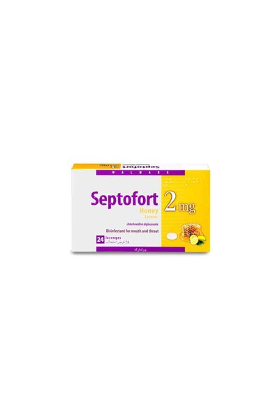 Septofort Honey Lemon 2 Mg 24 Tablets