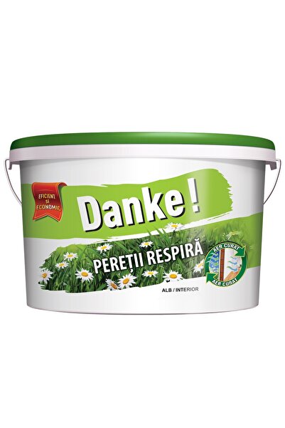 Danke Vopsea lavabila de interior Peretii Respira, Alba, 2.5 L