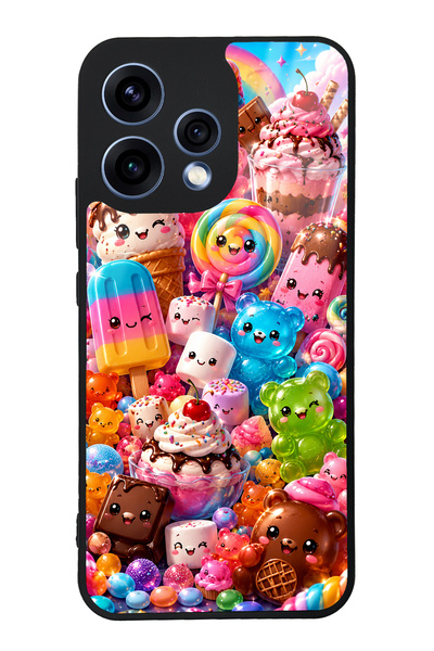 S Mode Oppo Reno 15 Kawaii Candy Party Design Glossy Phone Case