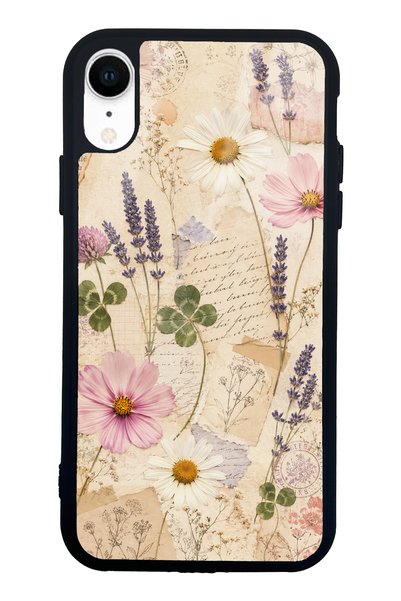 S Mode حافظة هاتف لامعة بتصميم حروف Wildflower لهاتف iPhone XR