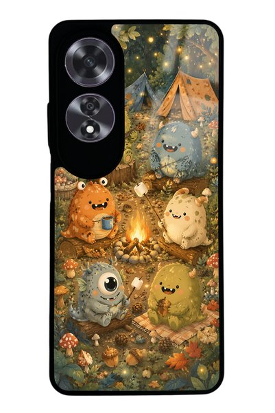 S Mode حافظة هاتف لامعة بتصميم Forest Friends Camp لهاتف Oppo A60