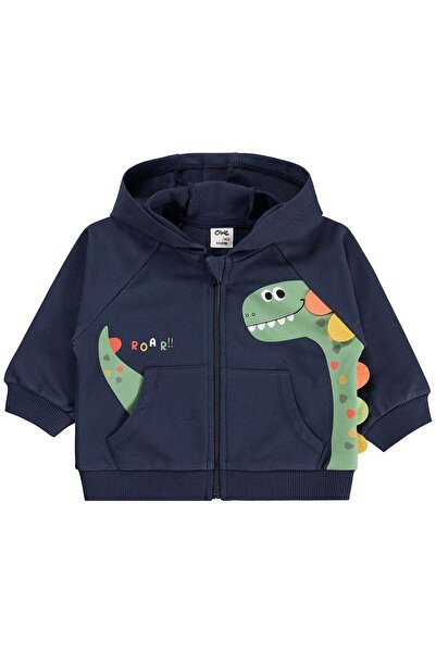 Civil Baby Cardigan cu imprimeu dinozauri pentru 6-18 luni - Albastru
