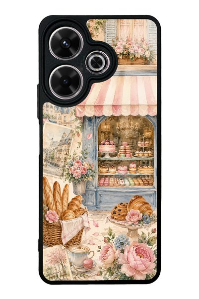 S Mode Xiaomi Redmi 13 4g Paris Café Bloom Design Glossy Phone Case