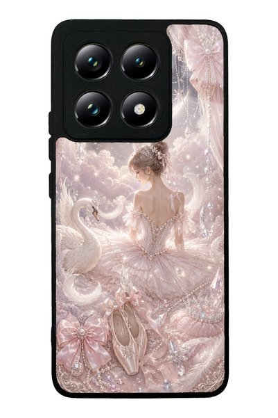 S Mode غطاء هاتف شاومي مي 14T بتصميم ستارلايت باليرينا لامع