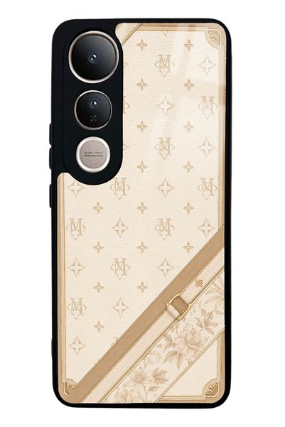 S Mode غطاء هاتف لامع بتصميم ميزون آيفوري لهاتف فيفو V50 لايت