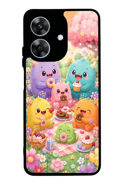 S Mode Realme Note 60 Monster Picnic Party Design Glossy Phone Case