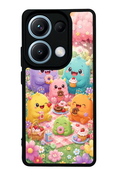 S Mode Xiaomi Redmi Note 14S Monster Picnic Party Design Glossy Phone Case