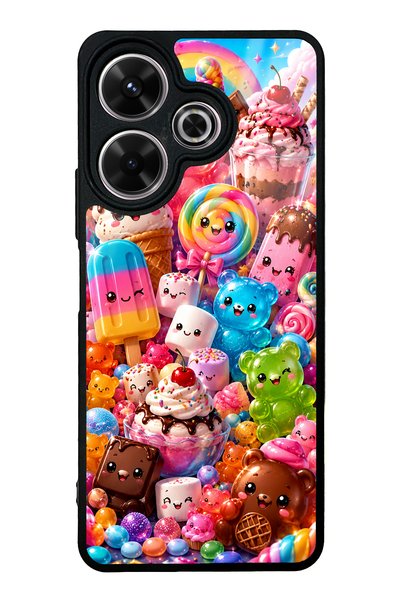 S Mode Xiaomi Redmi 13 4g Kawaii Candy Party Design Glossy Phone Case