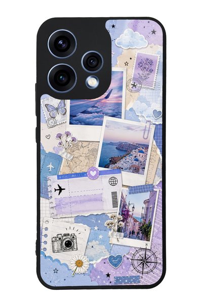 S Mode Oppo Reno 15 Pastel Travel Diary Design Glossy Phone Case