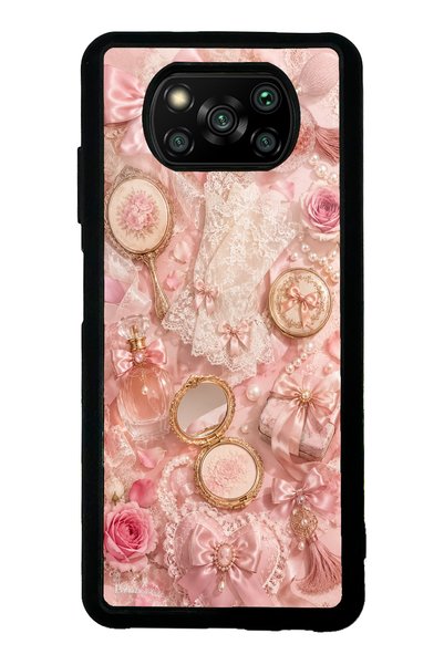 S Mode Xiaomi Poco X3 Glossy Phone Case with Vintage Rose Vanity Design