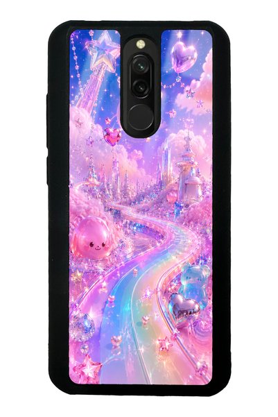 S Mode حافظة هاتف Xiaomi Redmi 8 بتصميم كريستال هارت سيتي لامعة