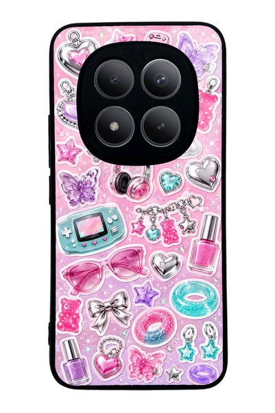 S Mode حافظة هاتف لامعة بتصميم Y2K Sticker Dreams لهاتف Xiaomi Redmi Note 15 ...