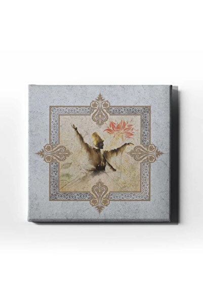 enmalife Islamic Calligraphy Canvas Painting with Semazen Motif