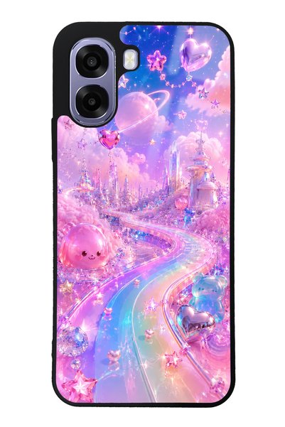 S Mode حافظة هاتف لامعة بتصميم كريستال هارت سيتي لهاتف أوبو A6T