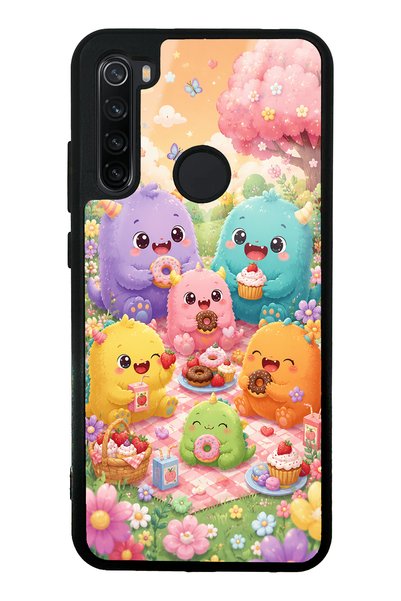 S Mode Xiaomi Redmi Note 8 Monster Picnic Party Design Glossy Phone Case