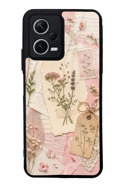 S Mode Xiaomi Redmi Note 12 5g Blush Herbarium Design Glossy Phone Case