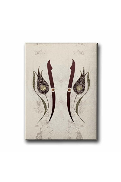 enmalife Islamic Calligraphy Canvas Painting with Allah Muhammad Word, Elif a...