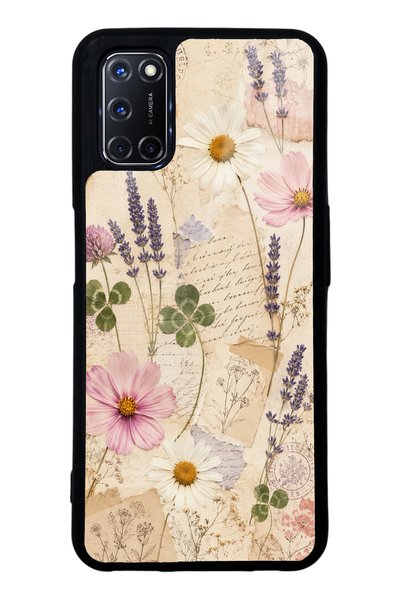 S Mode Oppo A52 Glossy Phone Case with Wildflower Letters Design