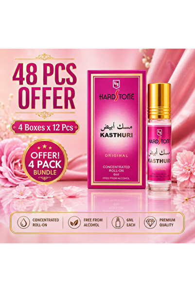 HARD STONE عطر كاستوري بينك أتار رول أون 6 مل