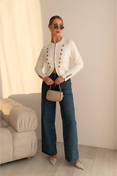 Ekim Store Napoleon Buttoned Knitwear Blouse