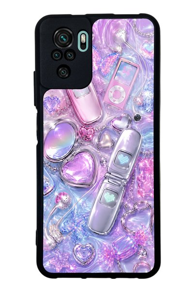S Mode Xiaomi Redmi Note 10 Chrome Heart Y2K Design Glossy Phone Case