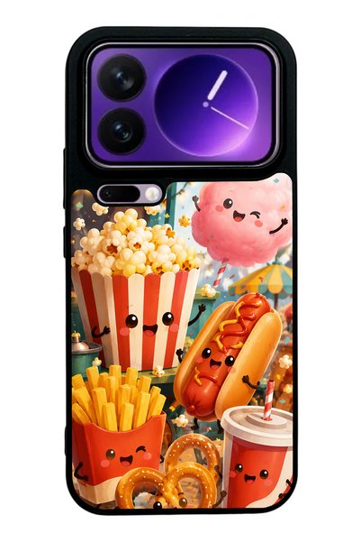 S Mode حافظة هاتف Xiaomi 17 Pro Max Fun Food Party ذات تصميم لامع