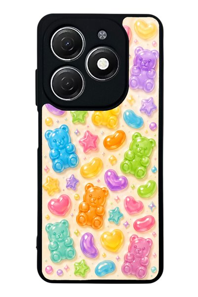 S Mode Tecno Spark 20 Sweet Bear Jelly Design Glossy Phone Case