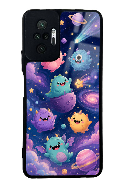 S Mode حافظة هاتف Xiaomi Redmi Note 10 Pro Monster Galaxy ذات تصميم لامع