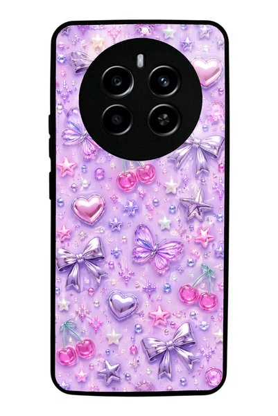 S Mode Realme 12 Lilac Charm Pop Design Glossy Phone Case