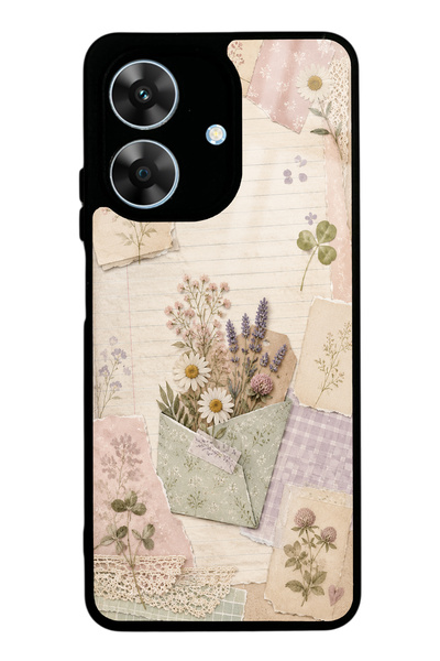S Mode حافظة هاتف لامعة بتصميم Realme Note 60 Wildflower Diary